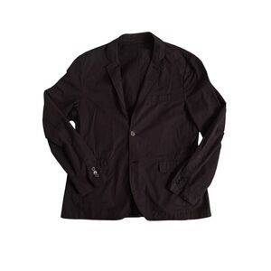 Frank & Oak Ink Navy Cotton Blazer Jacket